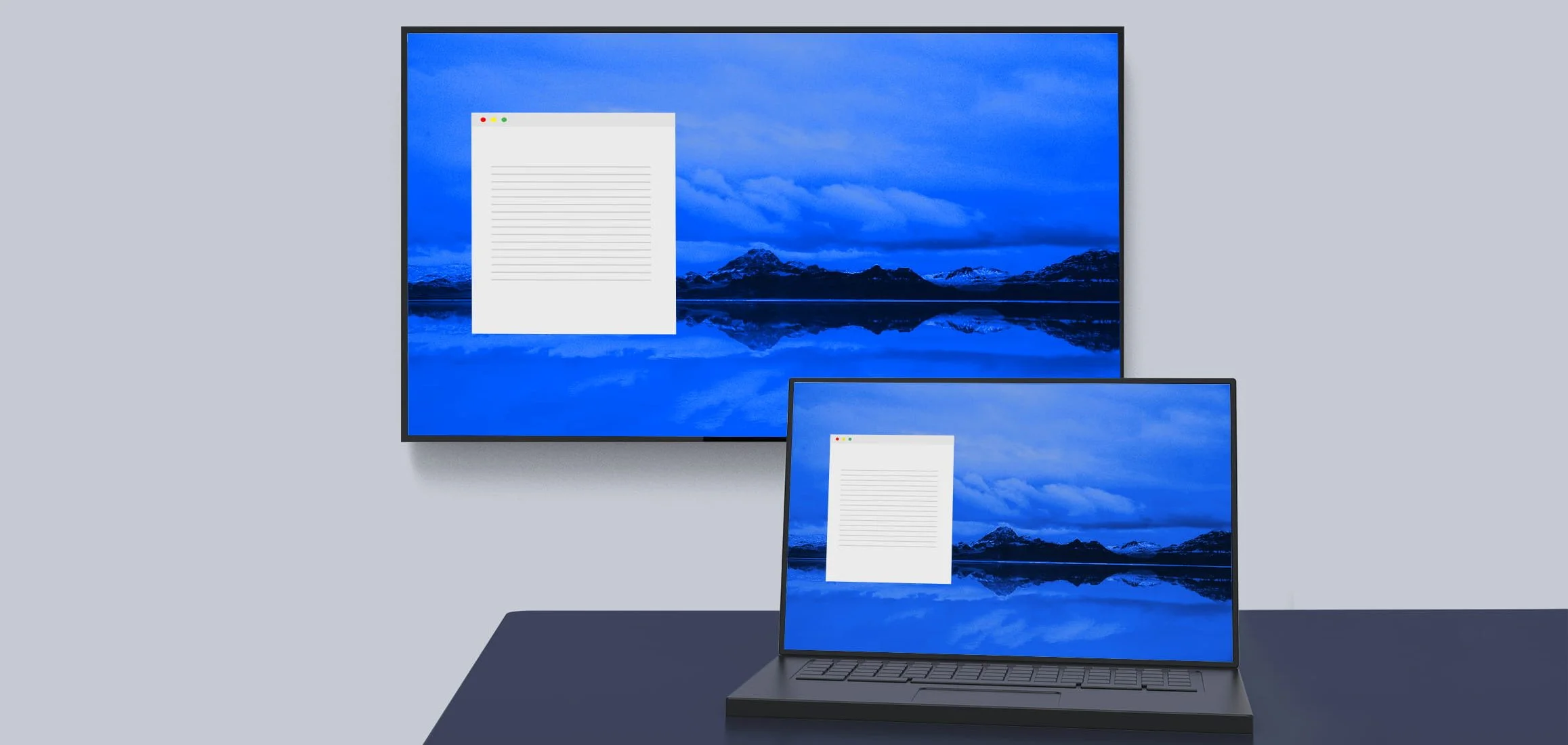 Screen mirroring and projecting to your PC or wireless display